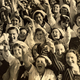 Crowd of women cheering